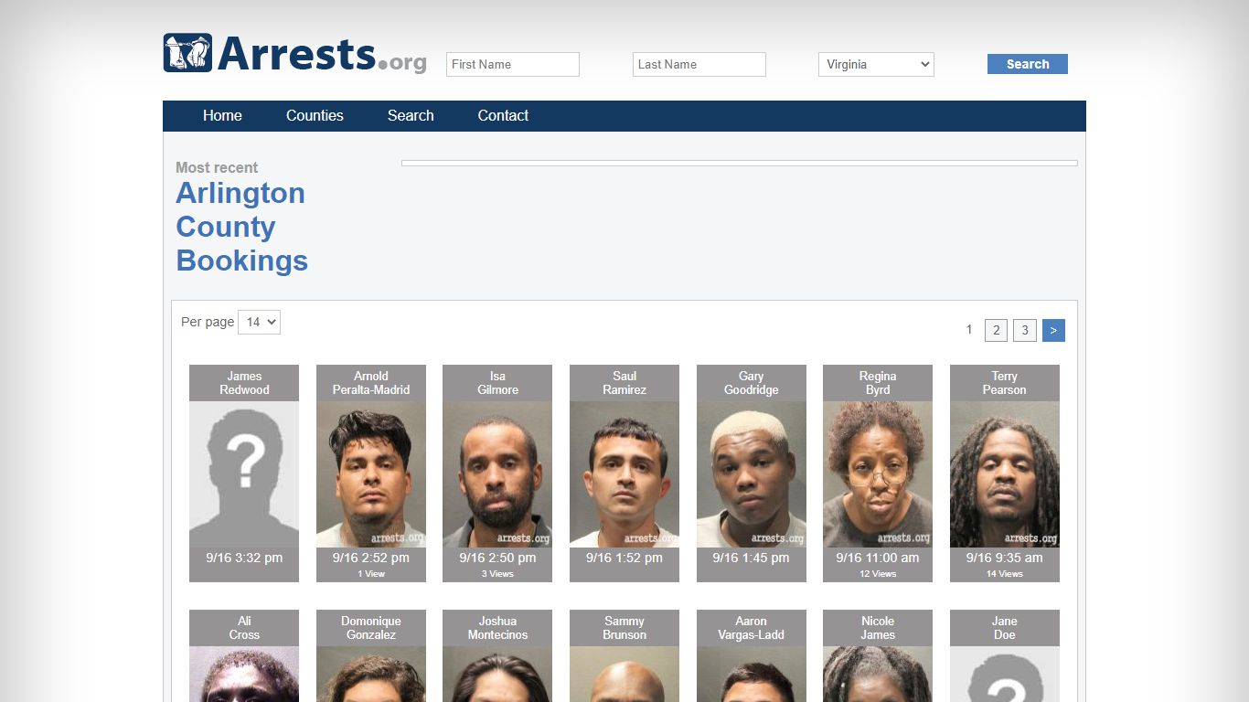 Arlington County Arrests and Inmate Search